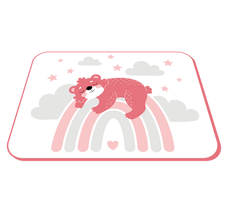 Sleepy Bear Rainbow nursery vinyl carpet - TenStickers