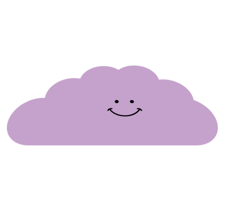 Smiling Cloud Shape nursery vinyl carpet - TenStickers