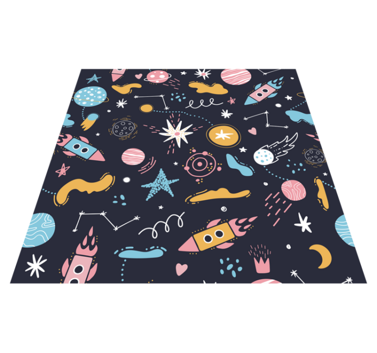 Cosmic Space Adventure kids vinyl carpet - TenStickers