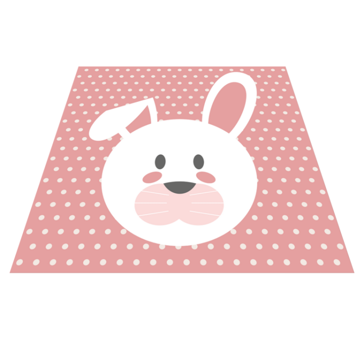 Polka Dot Bunny nursery vinyl carpet - TenStickers