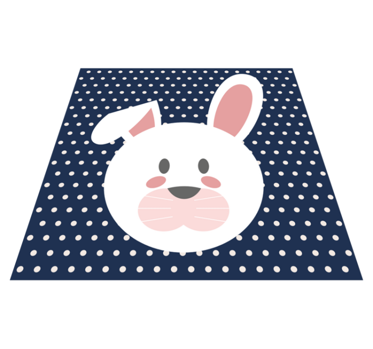 Whimsical Bunny Motif nursery vinyl carpet - TenStickers
