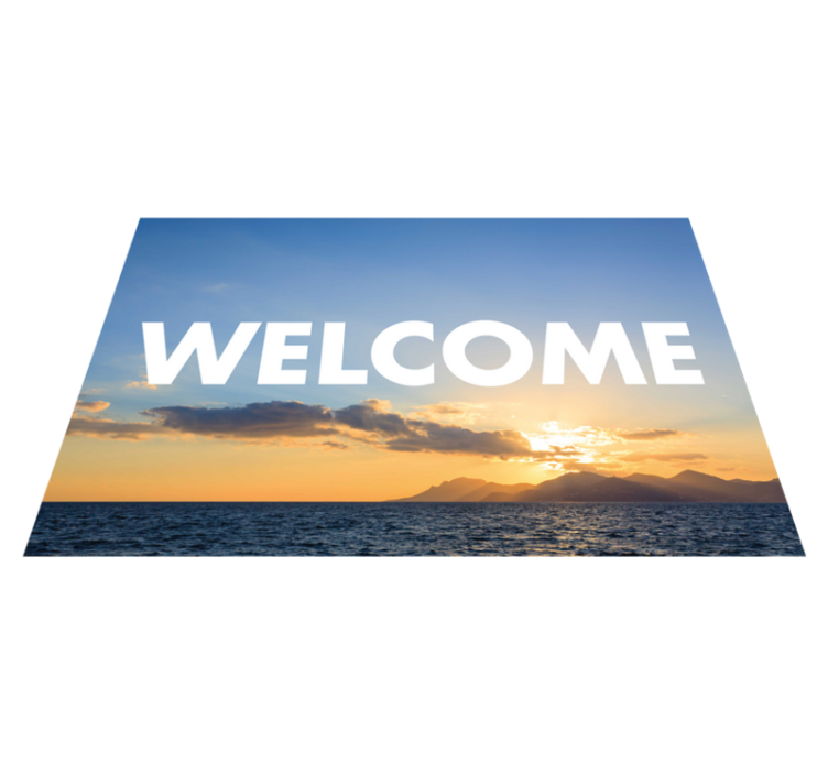 Sunset Greeting Entry entrance hall vinyl carpet - TenStickers