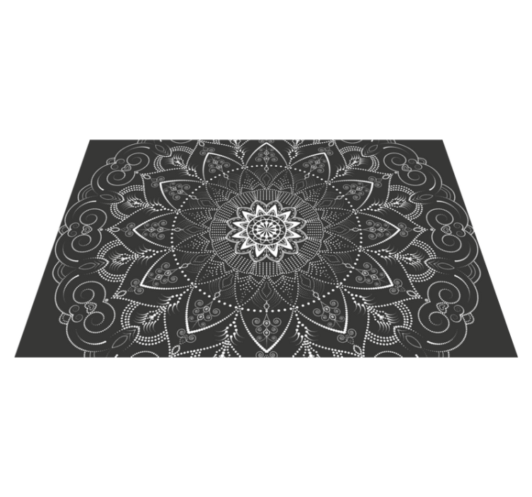 Mandala Pattern Symmetry mandala vinyl carpet - TenStickers
