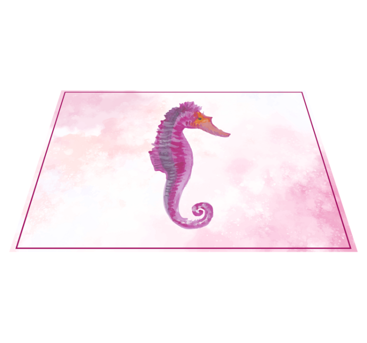 Seahorse Illustration animal vinyl carpet - TenStickers