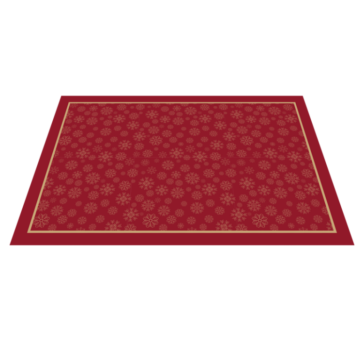 Festive Snowflake Pattern Christmas vinyl carpet - TenStickers