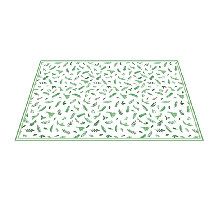 Green botanical footwear floral vinyl carpet - TenStickers