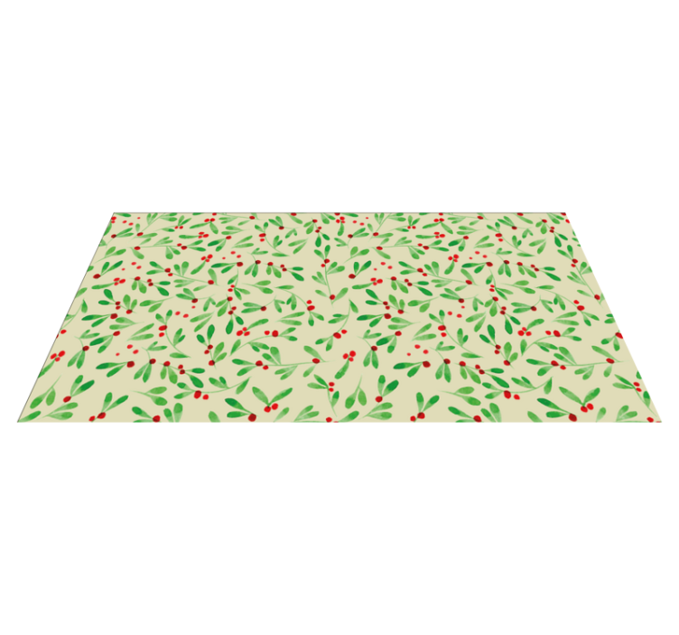 Holiday Berry Pattern Christmas vinyl carpet - TenStickers