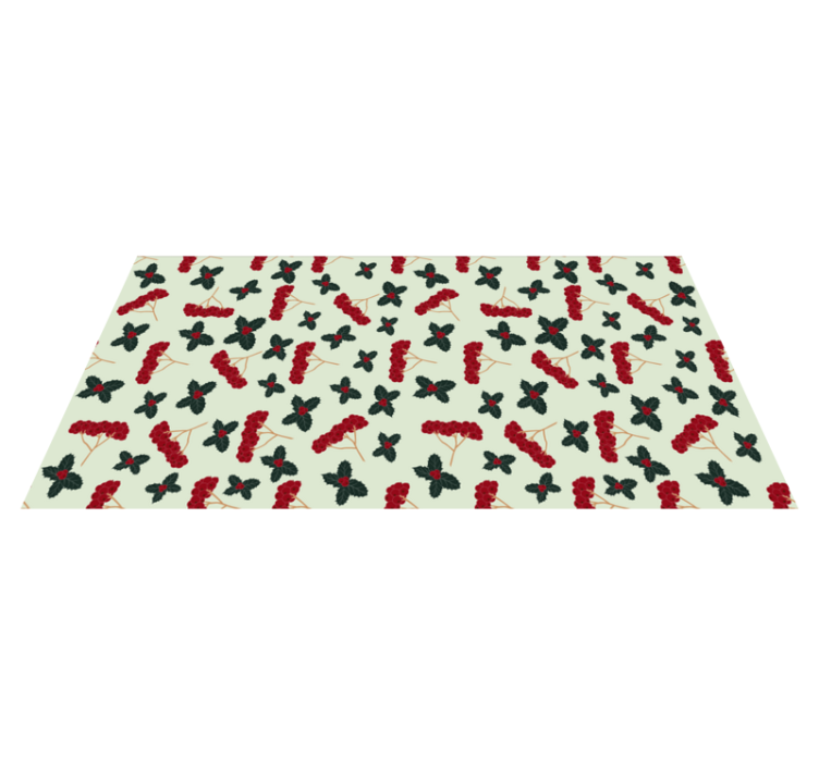 Berry Leaf Pattern floral vinyl carpet - TenStickers