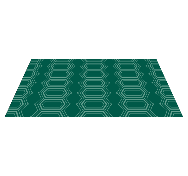 Emerald geometric pattern geometric vinyl carpet - TenStickers