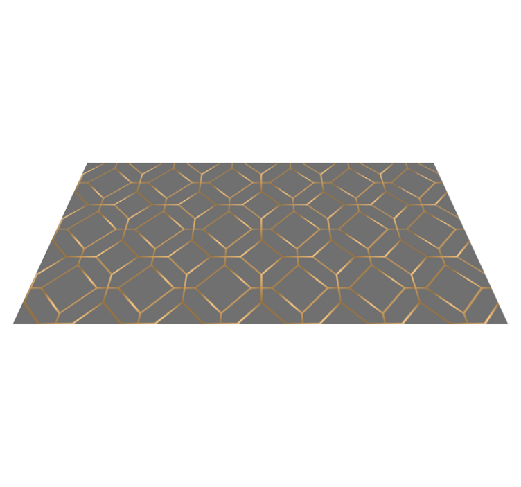 Geometric hexagon overlay geometric vinyl carpet - TenStickers