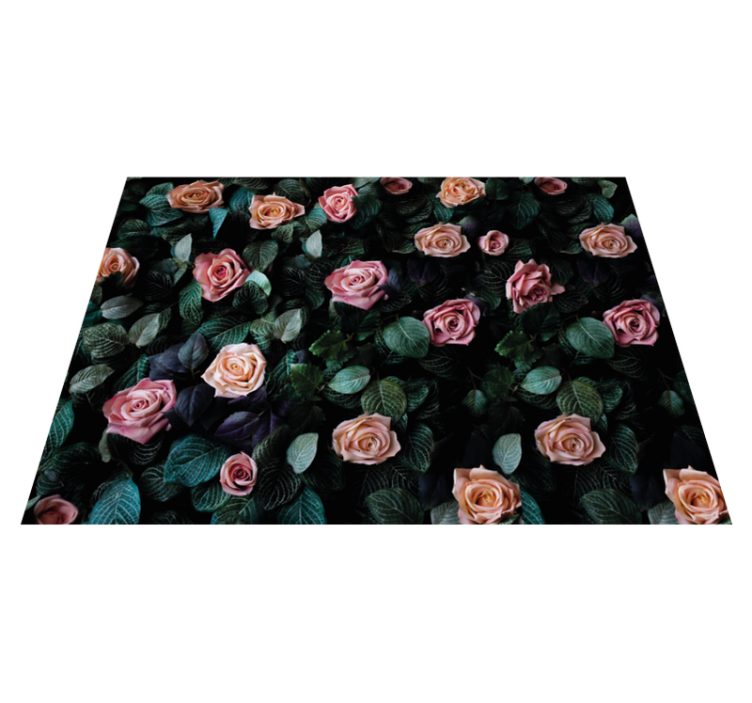 Botanic imagery floral vinyl carpet - TenStickers