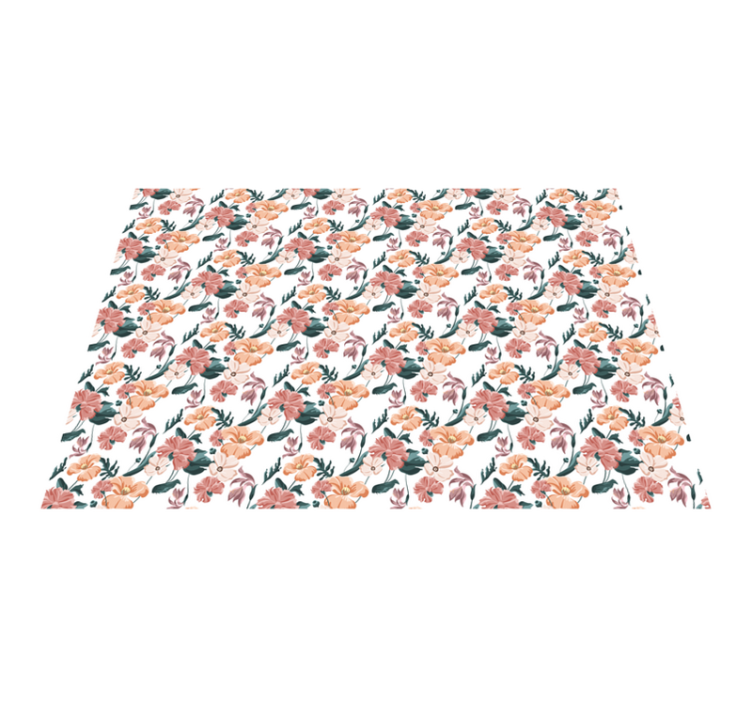 Botanical Blossoms floral vinyl carpet - TenStickers