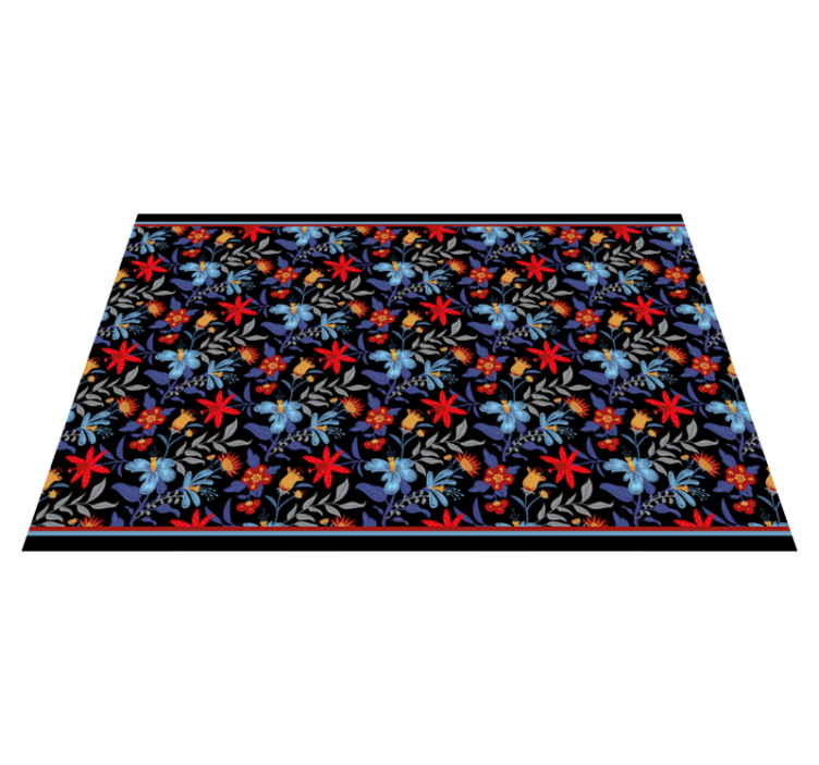 Botanical Elegance floral vinyl carpet - TenStickers