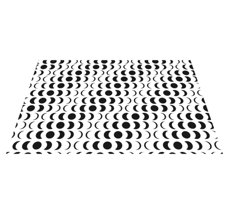 Monochrome Semicircles geometric vinyl carpet - TenStickers