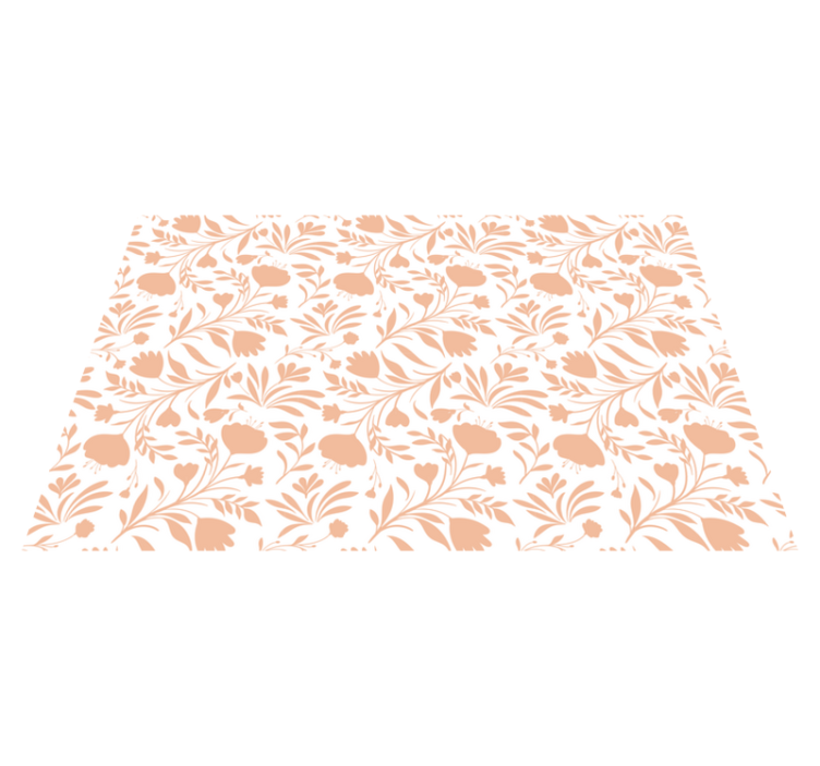 Floral patterned floral vinyl rug - TenStickers