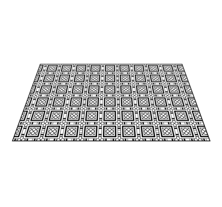Symmetric Tile Pattern geometric vinyl carpet - TenStickers