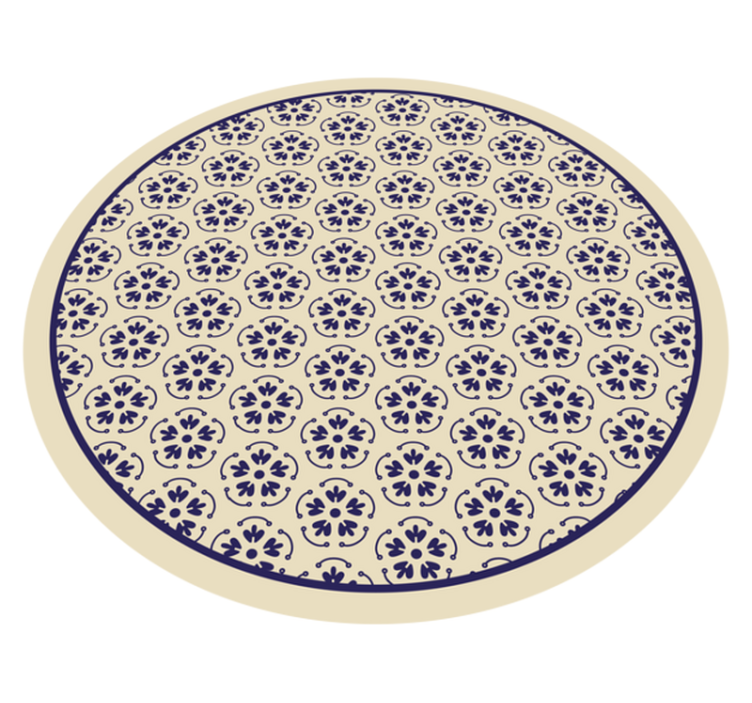 Circular Mosaic Pattern floral vinyl carpet - TenStickers