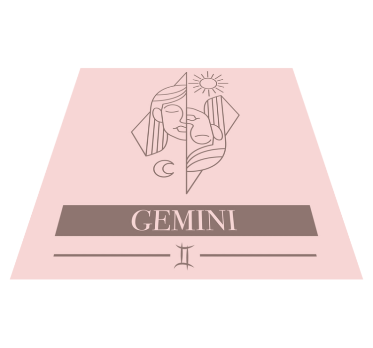 Gemini Themed Design custom vinyl carpet - TenStickers