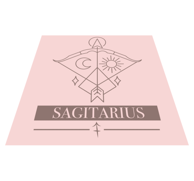 Sagittarius Symbol custom vinyl carpet - TenStickers
