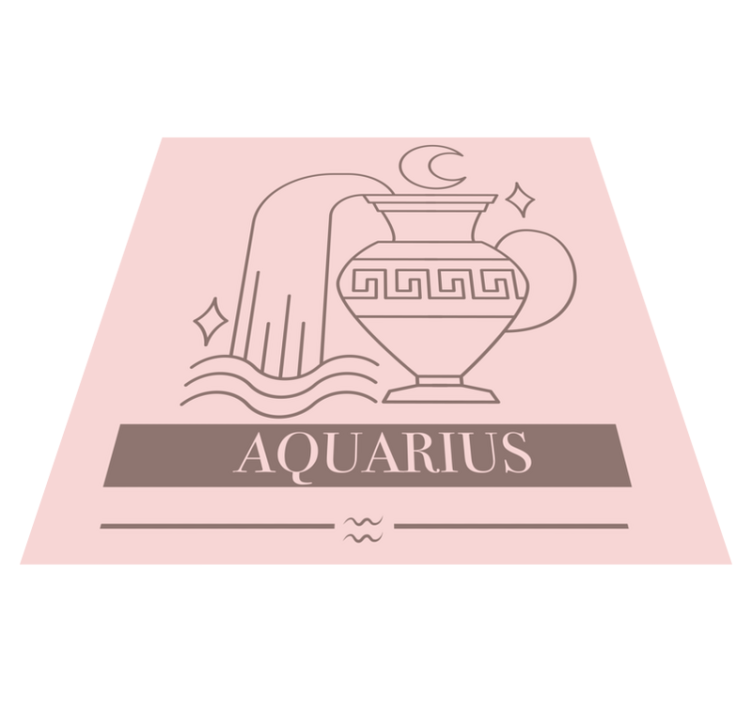Aquarius Zodiac custom vinyl carpet - TenStickers