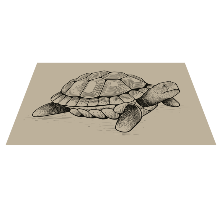 Tortoise Illustration animal vinyl carpet - TenStickers