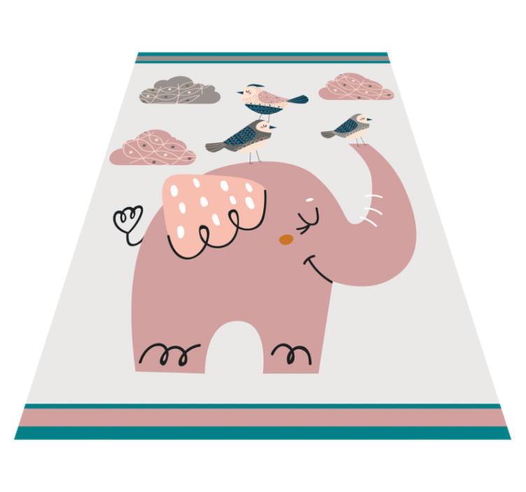 Elephant Playtime kids vinyl carpet - TenStickers