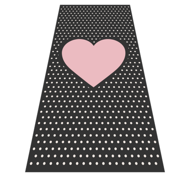 Polka Heart Accent kids vinyl carpet - TenStickers