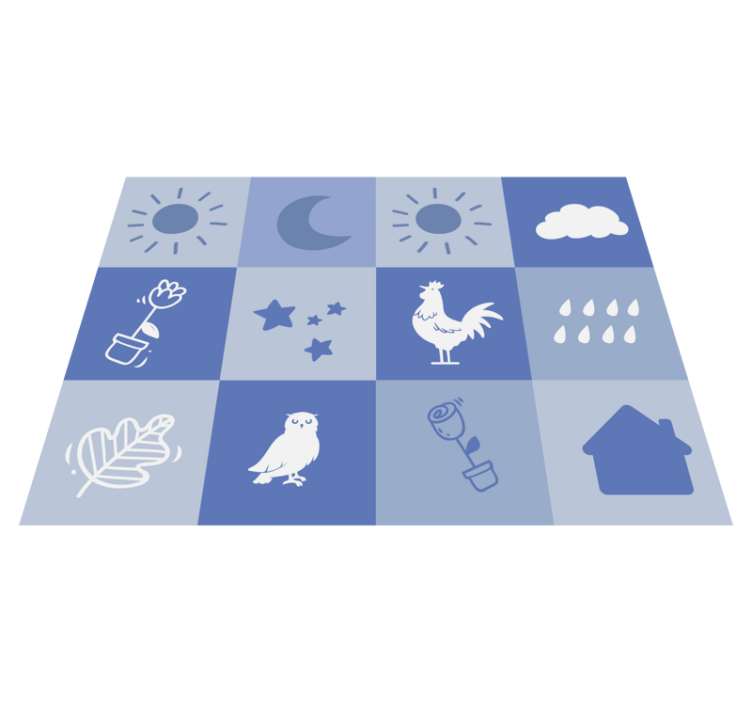 Nursery Checkerboard kids vinyl carpet - TenStickers