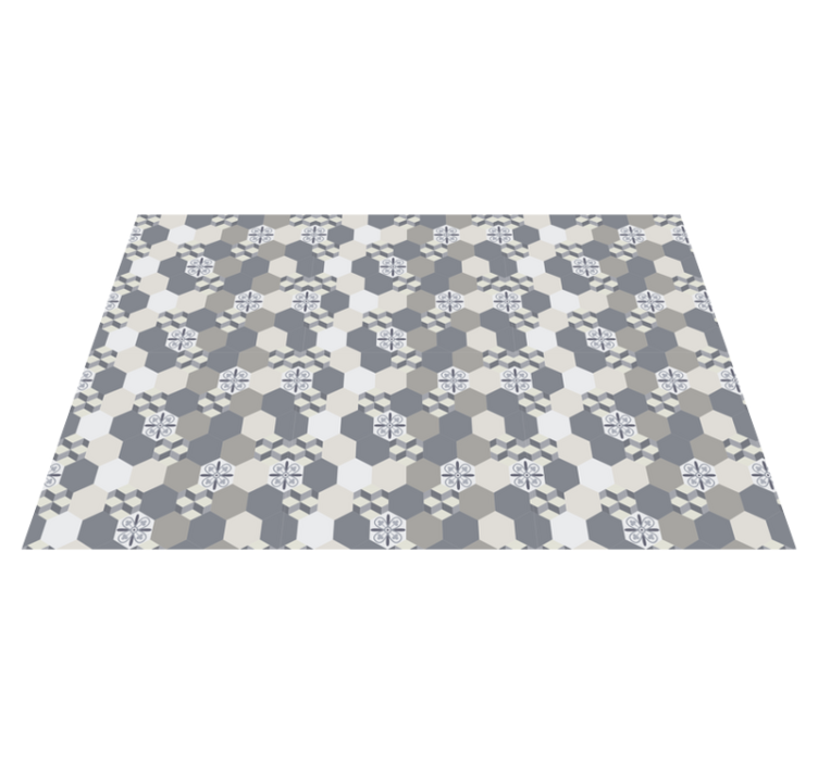 Geometric Tile tile vinyl carpet - TenStickers