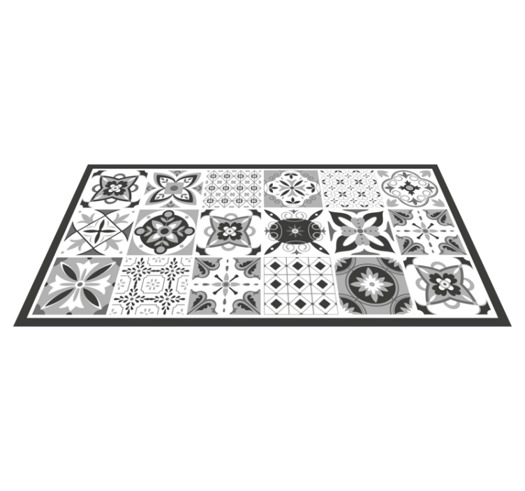 Patterned Tile Ensemble tile vinyl carpet - TenStickers