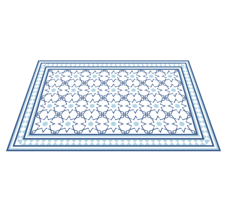 Geometric pattern tile vinyl carpet - TenStickers