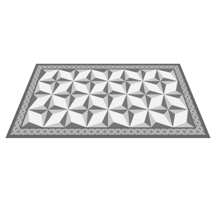 Geometric vinyl carpet optical illusion - TenStickers