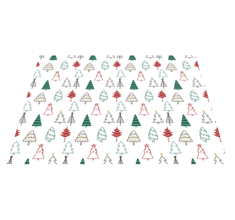 Festive Trees Pattern Christmas vinyl carpet - TenStickers