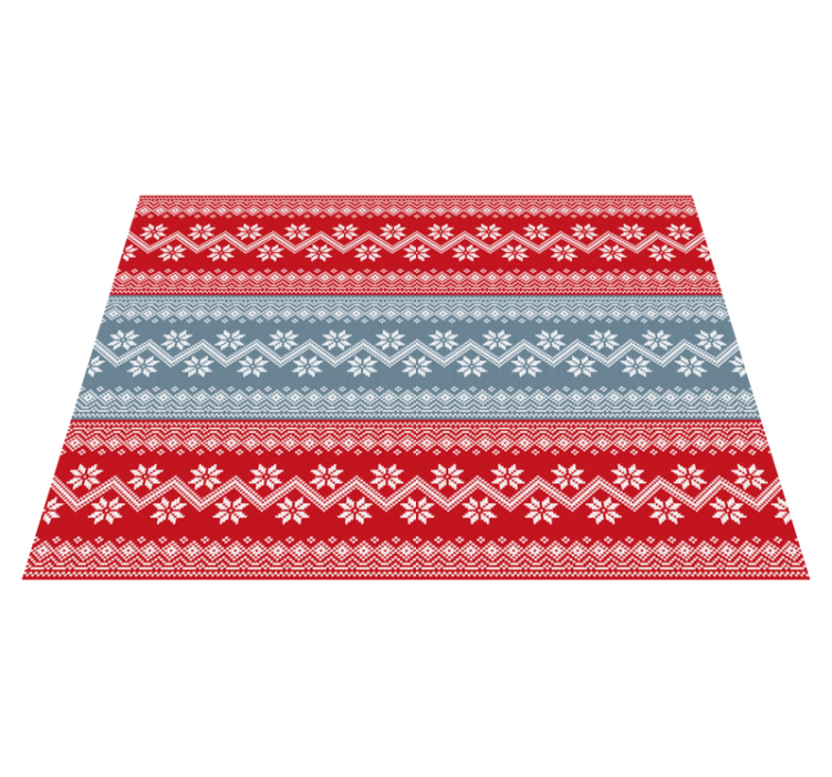 Festive Nordic Pattern Christmas vinyl carpet - TenStickers
