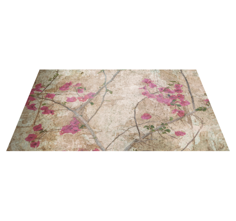 Blossom Branch Overlay floral vinyl carpet - TenStickers