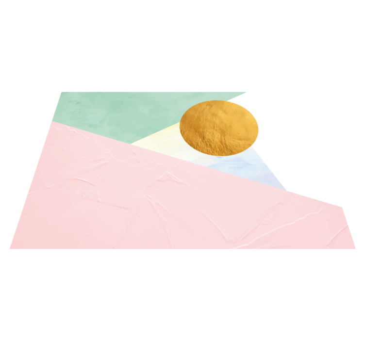 Geometric Pastel Shapes geometric vinyl carpet - TenStickers