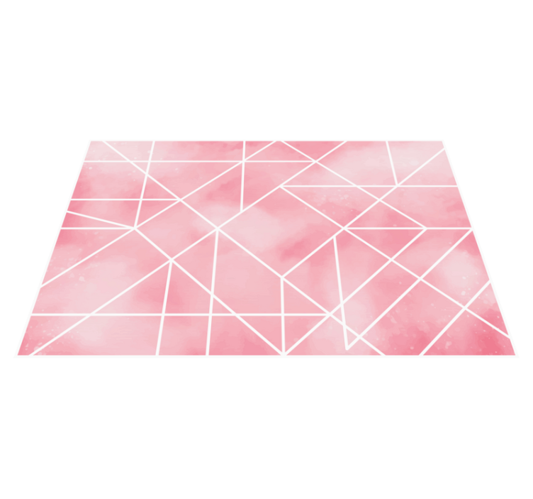 Geometric Pink Pattern geometric vinyl carpet - TenStickers