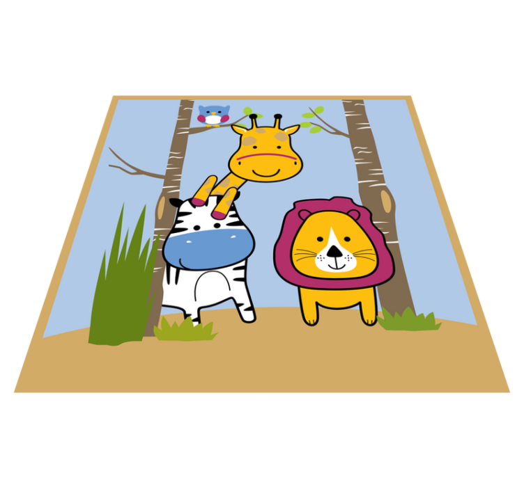Animal Characters kids vinyl carpet - TenStickers