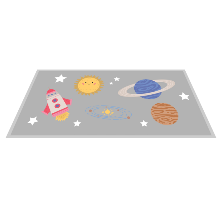 Space Adventure theme kids vinyl carpet - TenStickers