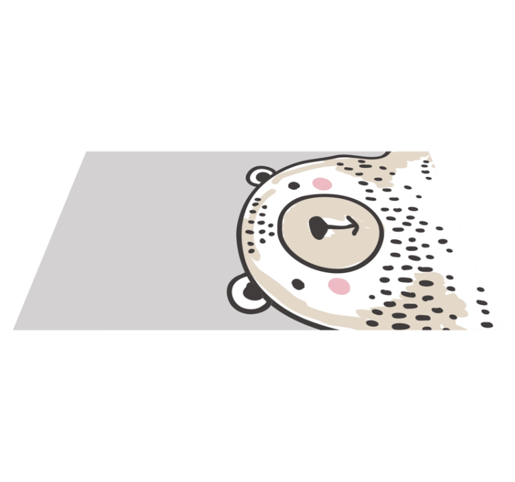 Bear Face Shape nursery vinyl carpet - TenStickers