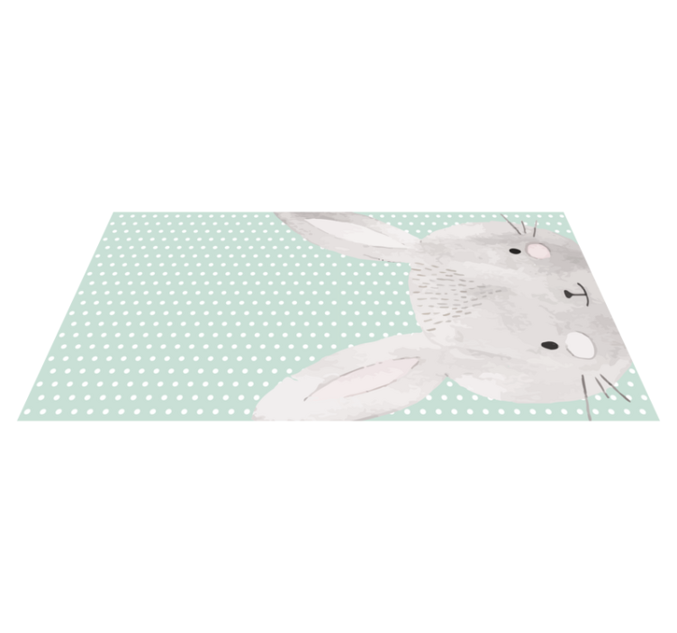 Bunny Illustration nursery vinyl carpet - TenStickers