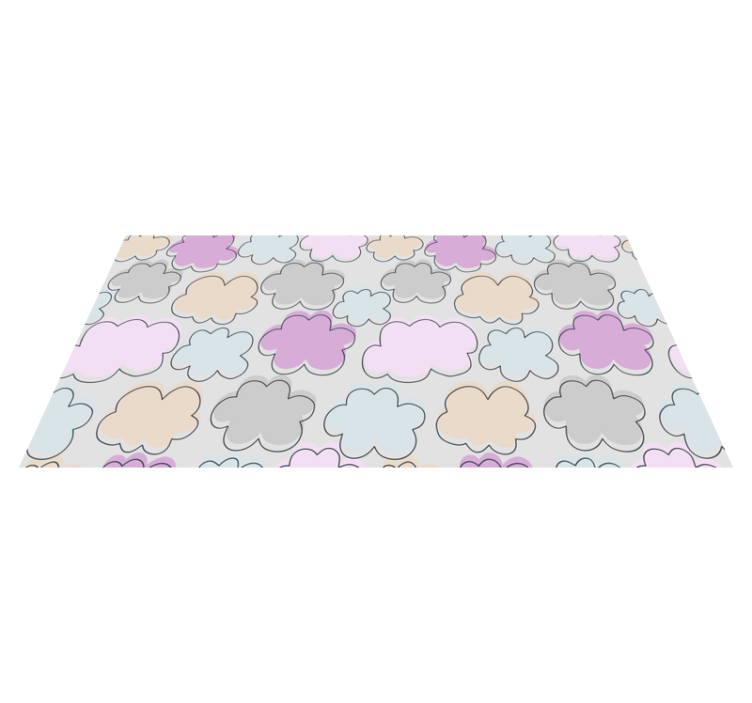 Cloudy Pastel kids vinyl carpet - TenStickers