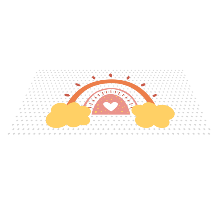 Rainbow Cloudscape nursery vinyl carpet - TenStickers