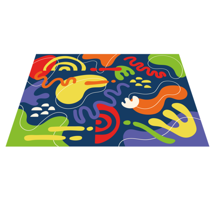 Abstract colorful shapes geometric vinyl carpet - TenStickers