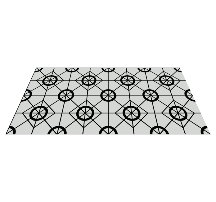 Geometric vinyl carpet in modern patterns - TenStickers