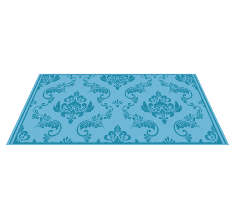 Baroque Pattern blue vinyl carpet - TenStickers