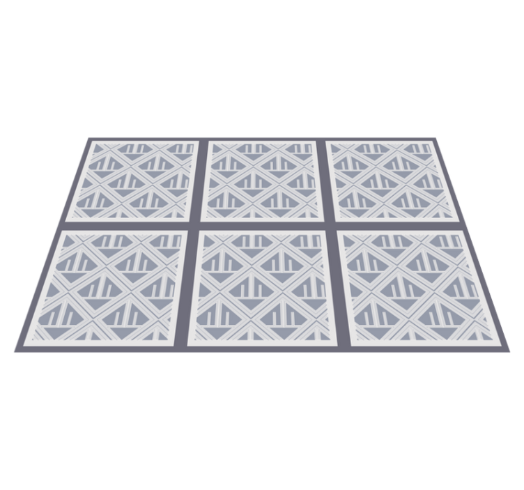 Geometric vinyl carpet geometric pattern array - TenStickers