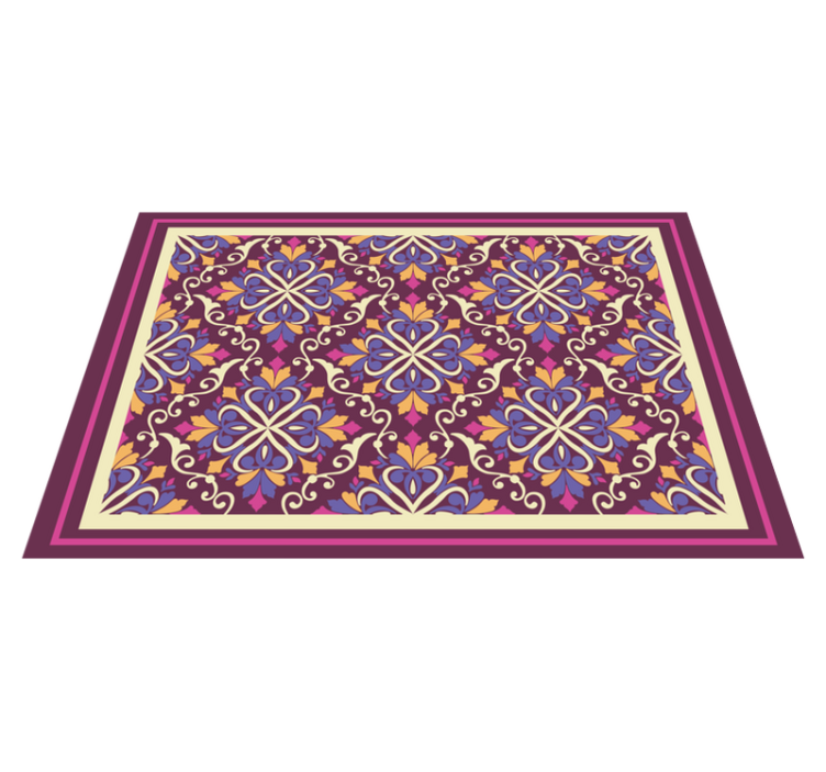 Ornate Tile Pattern geometric vinyl carpet - TenStickers