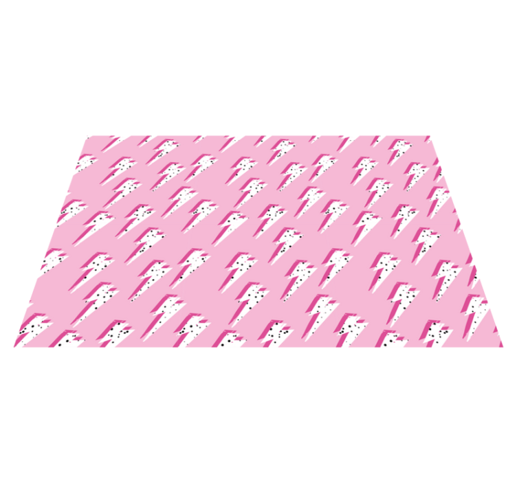 Pink Lightning Pattern kids vinyl carpet - TenStickers