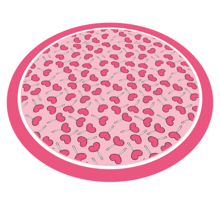 Cherry Delight Circle nursery vinyl carpet - TenStickers